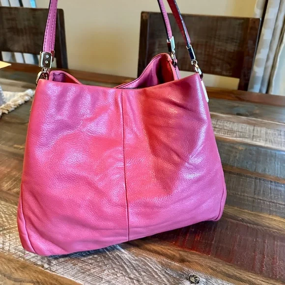 🌺C O A C H shoulder bag Rose Pink leather Great condition !!🌺 - Picture 12 of 16